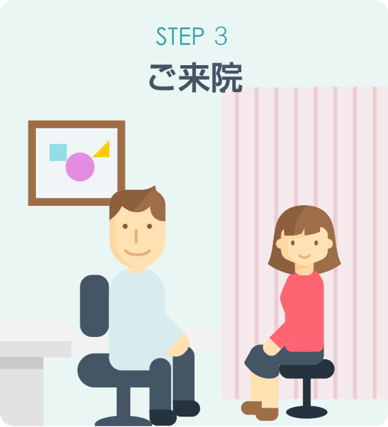 オンライン診療「クリニクス」STEP3:まずは来院